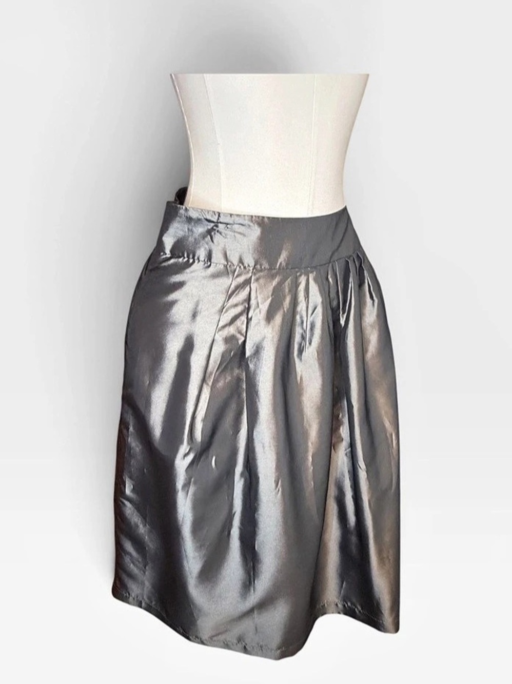 Worthington Metallic Pleated Midi Skirt Size 16 Like New